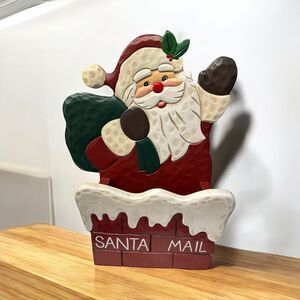 Possible dreams Christmas Santa Mail/christmas Card Holder Vintage 1995 11”